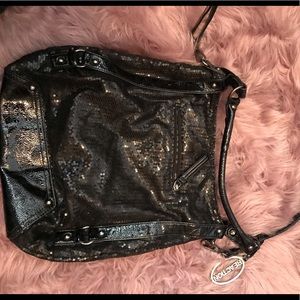 Kennth Cole black sequence bag